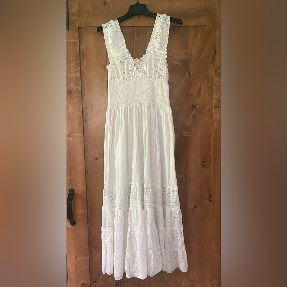 Solitaire White Eyelet Swim Dress Swim Cover up - Picture 3 of 10